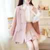SWEETXUE Elegant Skirt Suits Women Plaid Blazer Suit Jacket + Slim Mini Skirts + White Bow Shirt 3 Pieces OL Sets 2023