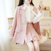 SWEETXUE Elegant Skirt Suits Women Plaid Blazer Suit Jacket + Slim Mini Skirts + White Bow Shirt 3 Pieces OL Sets 2022