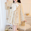SWEETXUE Elegant Skirt Suits Women Plaid Blazer Suit Jacket + Slim Mini Skirts + White Bow Shirt 3 Pieces OL Sets 2022