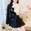 SWEETXUE Elegant Skirt Suits Women Plaid Blazer Suit Jacket + Slim Mini Skirts + White Bow Shirt 3 Pieces OL Sets 2022