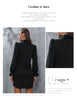 2023 Spring Long Sleeve Sheath Cardigan Shirt Dress Female  Long Sleeve Black Office Lady Short Mini Dresses