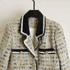2023 autumn and winter women's clothing styles Contrast Color Jacket with Skirt Suit 0922