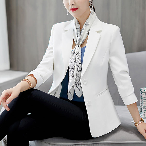 White Black Women Blazers And Jackets Autumn Winter Double Button Blazer Femenino Spring Ladies Blazer Female