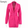 Sampic Casual Long Sleeve Notched Formal Blazer Jacket Women Coat Spring 2023 Office Ladies Blazers Outerwear