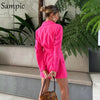 Sampic Casual Long Sleeve Notched Formal Blazer Jacket Women Coat Spring 2023 Office Ladies Blazers Outerwear