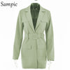 Sampic Casual Long Sleeve Notched Formal Blazer Jacket Women Coat Spring 2023 Office Ladies Blazers Outerwear