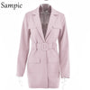 Sampic Casual Long Sleeve Notched Formal Blazer Jacket Women Coat Spring 2023 Office Ladies Blazers Outerwear