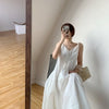 Sanya Travel clothes women's 2022 beach skirt Chaoxian seaside holiday white loose Sling Dress