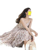 Sanya seaside holiday beach skirt women's 2022 super fairy temperament knee length skirt floral suspender dress