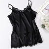 Satin Top With Lace Camisole Tank Tops Women Shirt Ladies Satin Camis top Female Sleeveless Fitness Summer Blouse plus size 3XL