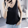 Satin V Neck Camisole Tank Casual Summer Backless Women Silk Halter Tops Sexy Sleeveless Sleepwear Camis Bralette