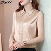 Satin shirt women's summer 2023 style inner suit jacket Korean loose sleeveless top bottoming shirt imCharms