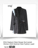 IEQJ Women's Blazer Suits 2023 Autumn Long Sleeve Double Breasted Office Lady Work Wear Suit Jacket Female 3W6456