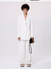2023 Spring And Summer Arrive Woman White Notched Lapel Collar Blazer Boyfriend Oversized Jacket Single-button Suit