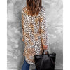 Leopard Print Open Front Long Women Cardigan Draped Kimono Cardigan Coat Vintage Elegant Streetwear 2023