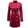 New Fashion Notched Slim Blazers High Quality Double Breasted Women Jackets Runway Party Summer Casual Out Wear
