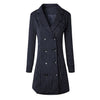 New Fashion Women Jackets Long Sleeve Slim Celebrity Blazers 2022 Blue Striped Jacket Elegant Summer Office Jacket Coat