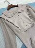 2023 autumn and winter women's clothing styles Tree Fungus-like Lacework Pleated Skirt Knitting Suit 1013