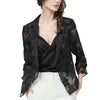 See Through Burn-Out Flower Organza Blazer Women Short Loose Unbuttoned Outwear Summer Sun Protection Lightweight Casual Coat