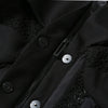SeeBeautiful Simple V-neck Long Sleeve Hollow Out Lace Spliced Loose Blazer Coat Woman Spring 2023 Tide T068