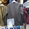 SeeBeautiful Striped Stitching Denim Loose Blazer Coat Notched Long Sleeve Single Button 2023 Autumn Woman Tide Q683