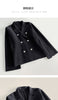 Women Blazer Slim Fit 100% Wool Double-breasted Knitted Stretch Lapel Jacket