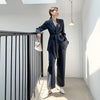 Senior Grey Pants Suits Women 2022 Autumn Leisure Brand Casual Two Piece Sets OL Wear
