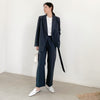 Senior Grey Pants Suits Women 2022 Autumn Leisure Brand Casual Two Piece Sets OL Wear