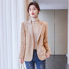 Sequined Blazer Women 2023 Spring One Button Slim Designer Office Ladies Glitter Suit Jacket Plus Size Blazer Coat Black Khaki
