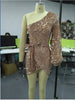 Sequins party banquet dress women one shoulder sequin irregular dress women
