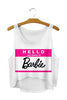 Hello My Na Is Barbie Harajuku Letter Crop Tops Loose Vest Sexy Fitness Personality Short Tank Top Slim Vest F670