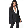 White Cape Blazer Women Fashion Coat 2022 Deep V Neck Single Button Slim Elegant Women Blazers and Jackets D48-AG63