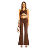 Sexy Bandage Tops Long Pants Sets Women Halter Top Trouser Two-Piece Suit Y2K Summer Backless Vest Slim Pants Suit