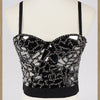 Sexy Beaded Diamond Sequins Women Camis Cropped Top Night Club Party Corset Crop Top To Wear Out Push Up Bustier Bra DB833