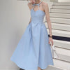 Sexy Birthday Halter Dress for Women Summer 2022 Casual Elegant Evening Party Midi Dresses Backless Boho Korean  Clothing