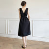 Sexy Black Dress Summer V Neck Sleeveless French vintage Hepburn Lady Dresses For Women Robe Femme
