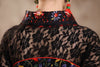 Sexy Black Lace Summer Women Shirt Top Chinese Style Cotton Linen Blouse Tradition Flower Clothing S M L XL XXL XXXL TS001