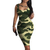 Sexy Bodycon Dress For Women Evening Party Floral Midi Dress Tie Dye Leoaprd Print Spaghetti Strap Dresses