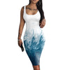 Sexy Bodycon Dress For Women Evening Party Floral Midi Dress Tie Dye Leoaprd Print Spaghetti Strap Dresses