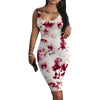 Sexy Bodycon Dress For Women Evening Party Floral Midi Dress Tie Dye Leoaprd Print Spaghetti Strap Dresses