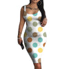 Sexy Bodycon Dress For Women Evening Party Floral Midi Dress Tie Dye Leoaprd Print Spaghetti Strap Dresses