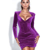 Sexy Bodycon Dresses For Women Clothes Sexy Club Outfits For Women Clubwear Velvet Dress Blue Slip Dress  2022 Spring