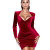 Sexy Bodycon Dresses For Women Clothes Sexy Club Outfits For Women Clubwear Velvet Dress Blue Slip Dress  2022 Spring