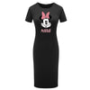 Sexy Bodycon Dresses Women Midi Pencil Dress Disney Short Sleeve Summer Minnie Print O Neck Casual Party Femme Robes Streetwear
