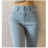 Sexy Butt Jeans for Women Straight Style Denim Pants Trousers 2022 Blue Gray Elastic Waist High Wasited ouc209