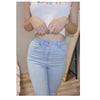 Sexy Butt Jeans for Women Straight Style Denim Pants Trousers 2022 Blue Gray Elastic Waist High Wasited ouc209