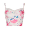 Sexy Butterfly Crop Top Woman Backless Spaghetti Strap Tank Tops Summer Clubwear Party Tie Dye Cami Top Harajuku Debardeur Femme