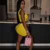 Sexy Casual Sporty Matching Set Women Workout Active Fitness 2 Piece Outfits Square Collar Tank Top and Biker Short Suit