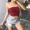 Sexy Casual Strapless Tank Top Women Bustier Boob Tube Crop Top Stretch Vest Bralette Bras Pullover Corset Tops T-shirt Clothes