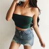 Sexy Casual Strapless Tank Top Women Bustier Boob Tube Crop Top Stretch Vest Bralette Bras Pullover Corset Tops T-shirt Clothes
